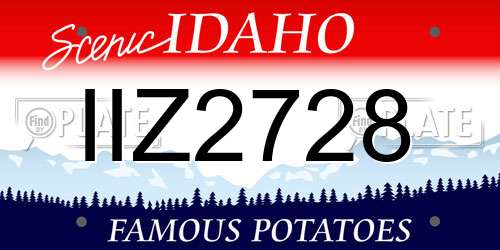 IIZ2728 Idaho License Plate