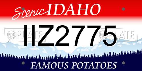 IIZ2775 Idaho License Plate