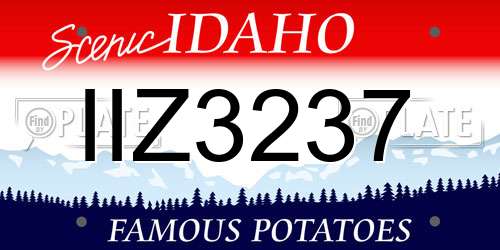 IIZ3237 Idaho License Plate