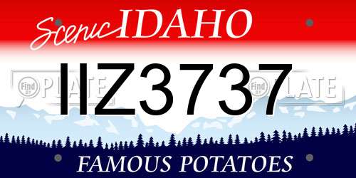 IIZ3737 Idaho License Plate