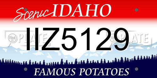 IIZ5129 Idaho License Plate