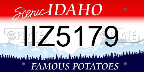IIZ5179 Idaho License Plate