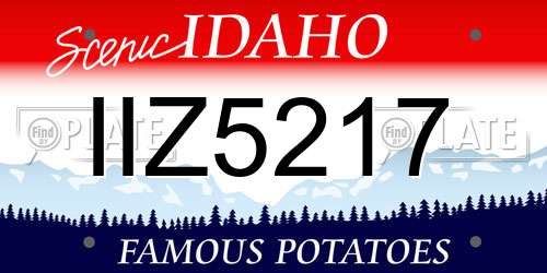 IIZ5217 Idaho License Plate