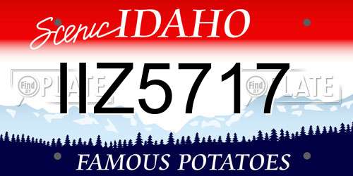 IIZ5717 Idaho License Plate