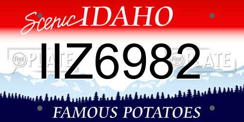 IIZ6982 Idaho License Plate