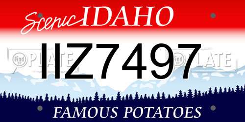IIZ7497 Idaho License Plate