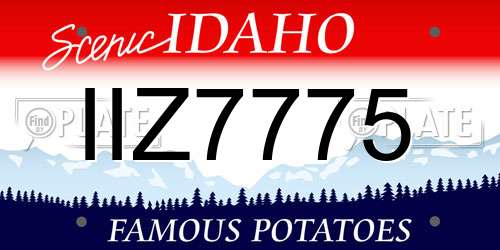 IIZ7775 Idaho License Plate