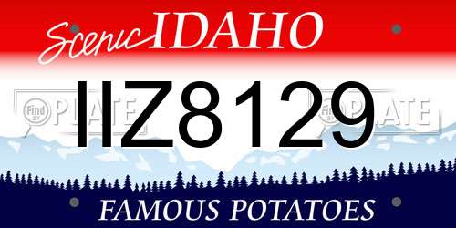 IIZ8129 Idaho License Plate