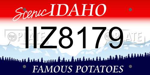 IIZ8179 Idaho License Plate