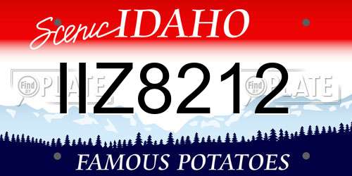 IIZ8212 Idaho License Plate