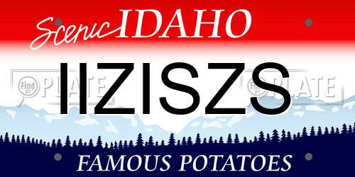 IIZISZS Idaho License Plate