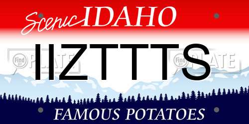IIZTTTS Idaho License Plate