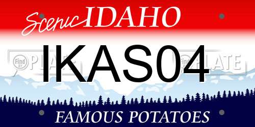 IKAS04 Idaho License Plate