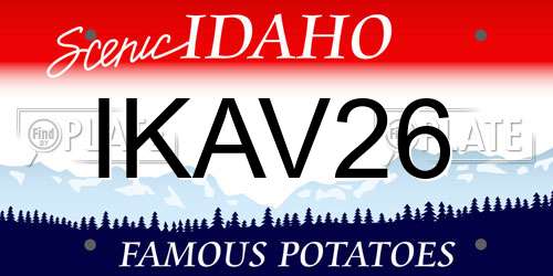 IKAV26 Idaho License Plate