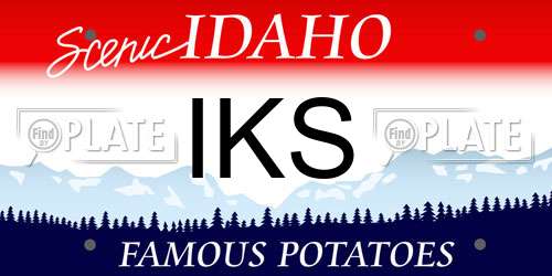 IKS Idaho License Plate