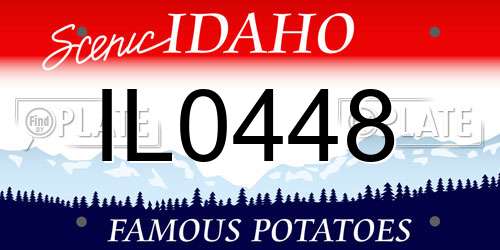 IL0448 Idaho License Plate