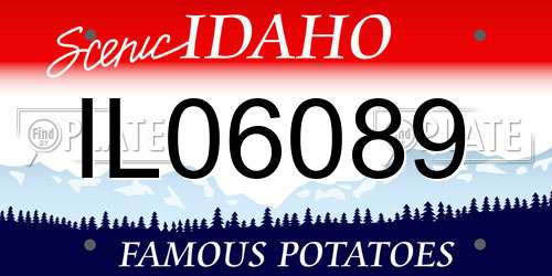 IL06089 Idaho License Plate