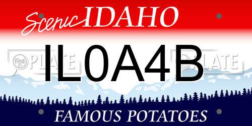 IL0A4B Idaho License Plate
