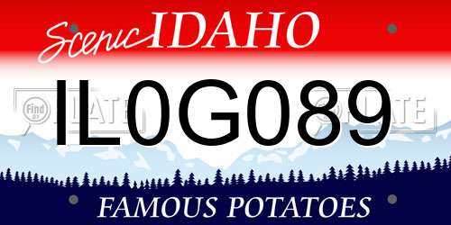 IL0G089 Idaho License Plate
