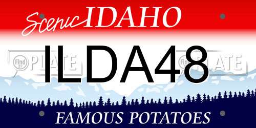 ILDA48 Idaho License Plate