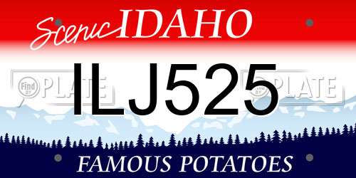 ILJ525 Idaho License Plate
