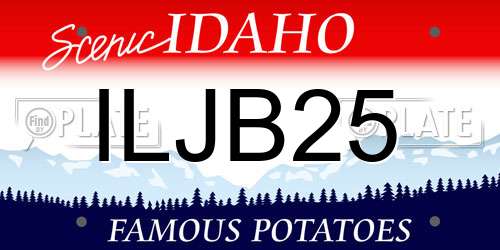 ILJB25 Idaho License Plate