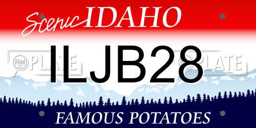 ILJB28 Idaho License Plate
