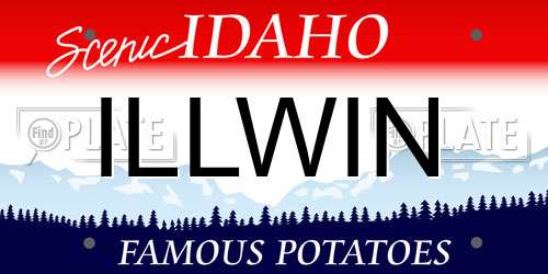 ILLWIN Idaho License Plate