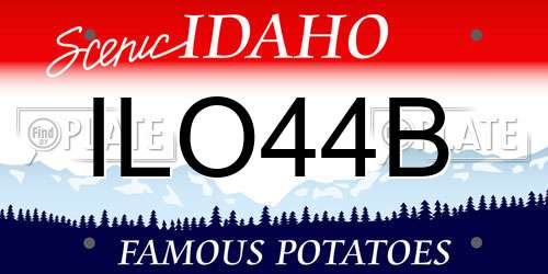 ILO44B Idaho License Plate