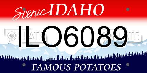 ILO6089 Idaho License Plate