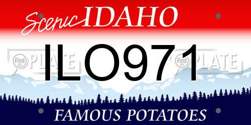 ILO971 Idaho License Plate