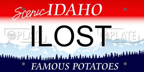 ILOST Idaho License Plate