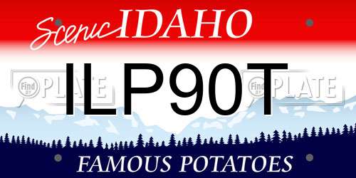 ILP90T Idaho License Plate