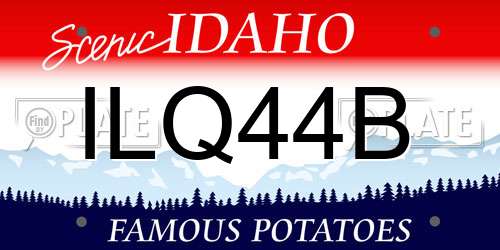 ILQ44B Idaho License Plate