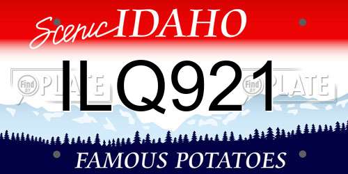 ILQ921 Idaho License Plate