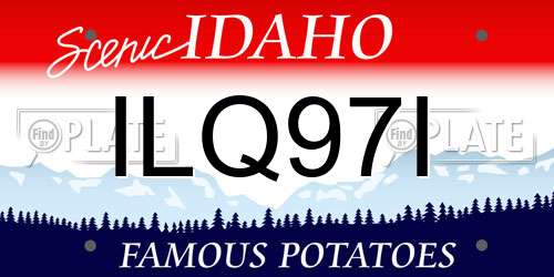 ILQ97I Idaho License Plate