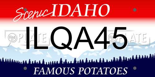 ILQA45 Idaho License Plate
