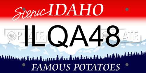 ILQA48 Idaho License Plate