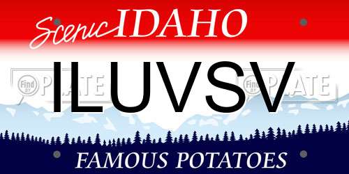 ILUVSV Idaho License Plate