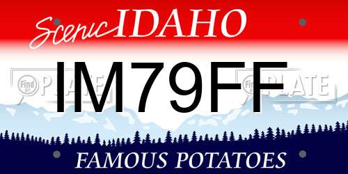 IM79FF Idaho License Plate