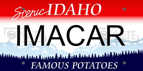 IMACAR Idaho License Plate