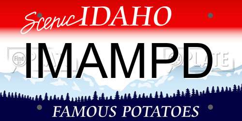 IMAMPD Idaho License Plate