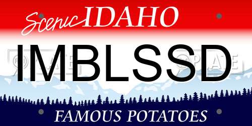 IMBLSSD Idaho License Plate