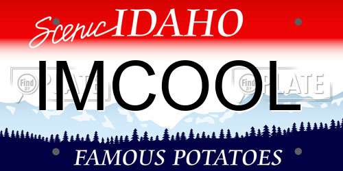 IMCOOL Idaho License Plate