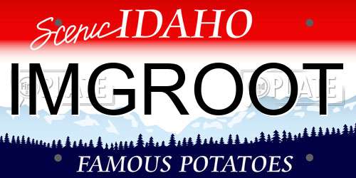 IMGROOT Idaho License Plate
