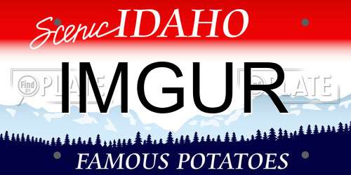 IMGUR Idaho License Plate