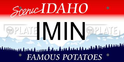 IMIN Idaho License Plate
