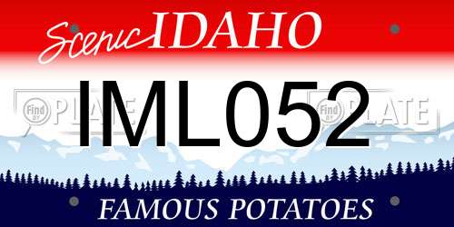 IML052 Idaho License Plate