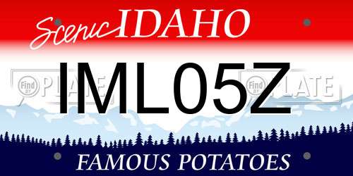 IML05Z Idaho License Plate