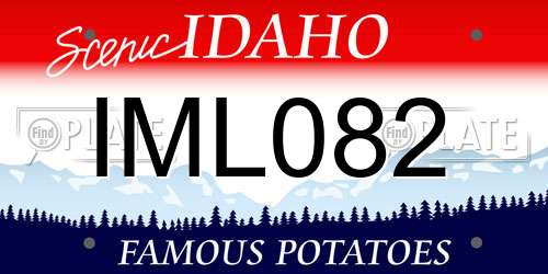 IML082 Idaho License Plate